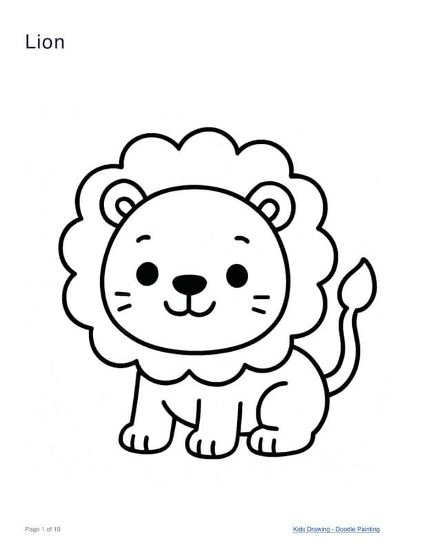 Lion coloring page