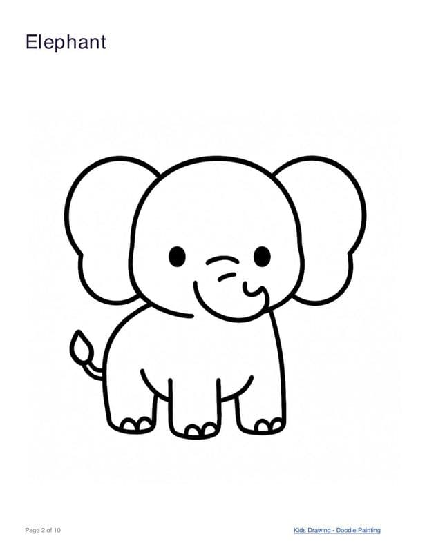 Elephant coloring page