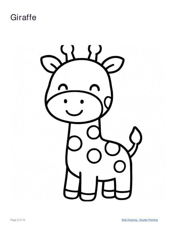 Giraffe coloring page