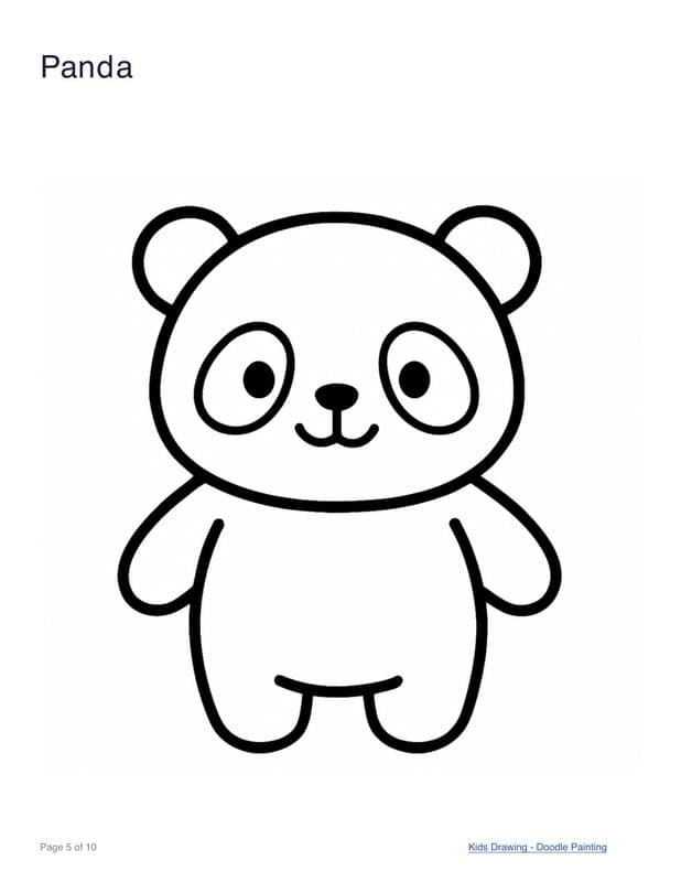 Panda coloring page
