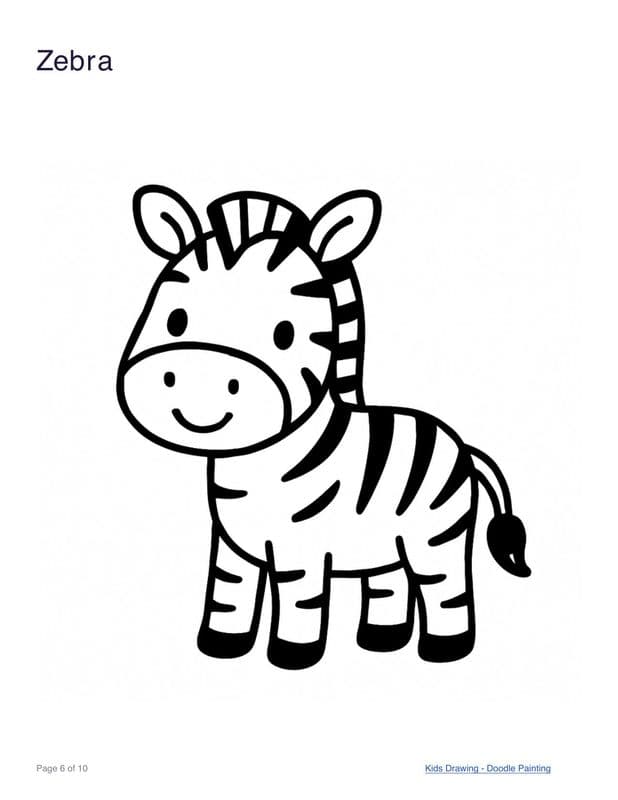 Zebra coloring page