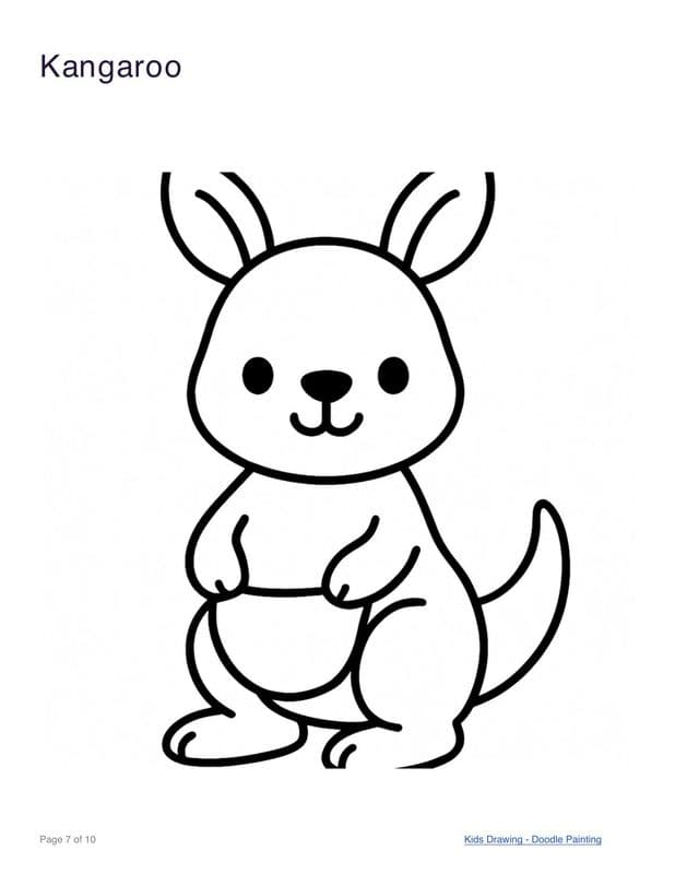 Kangaroo coloring page