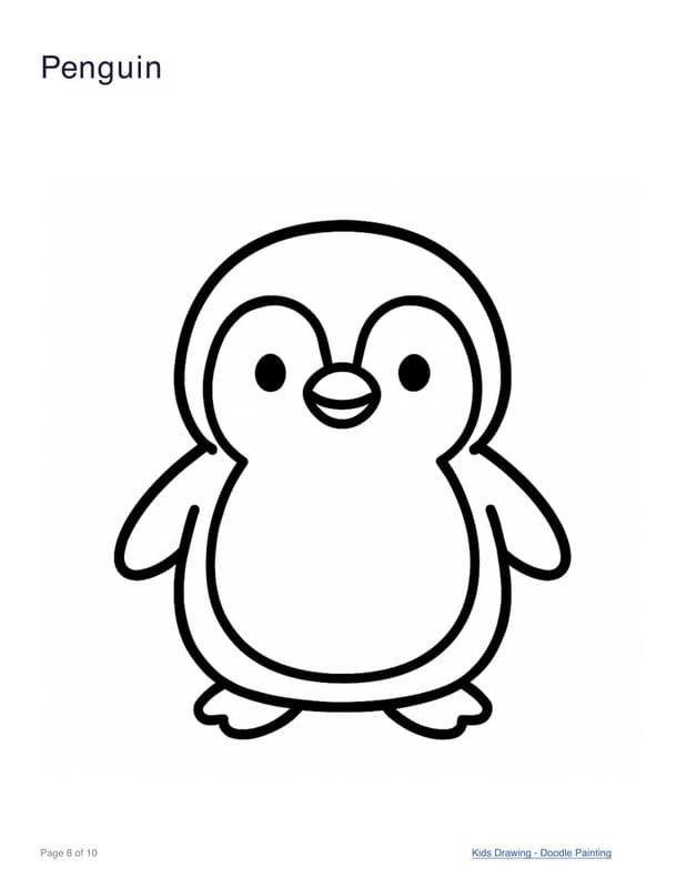 Penguin coloring page