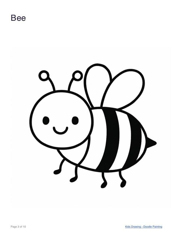 Bee coloring page
