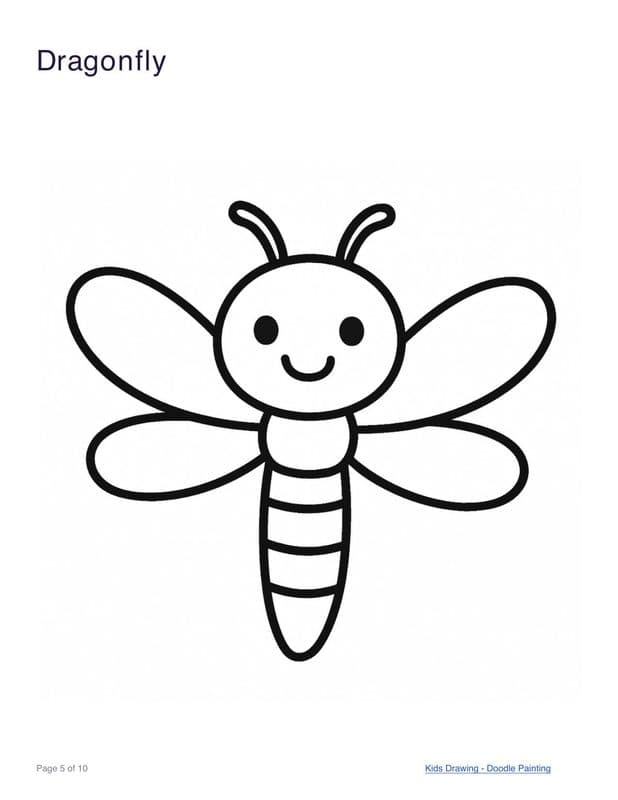 Dragonfly coloring page