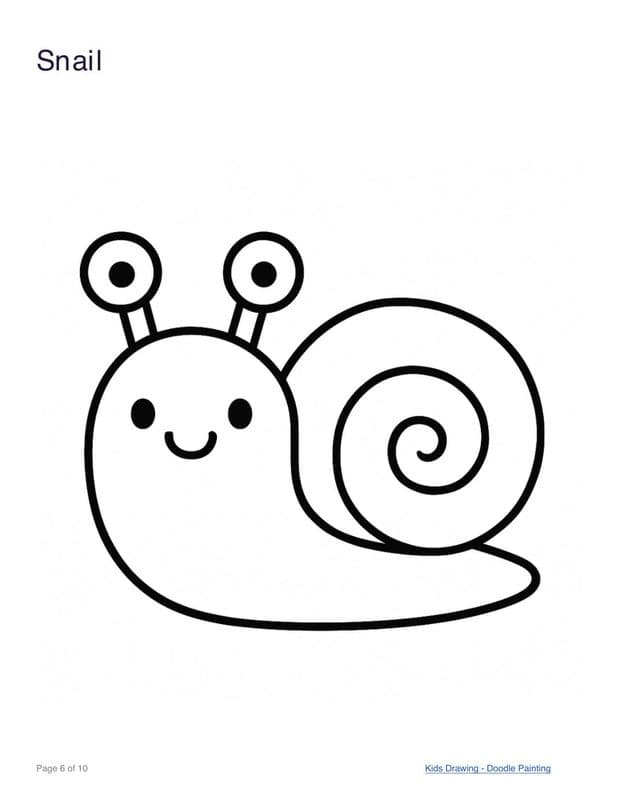Snail coloring page
