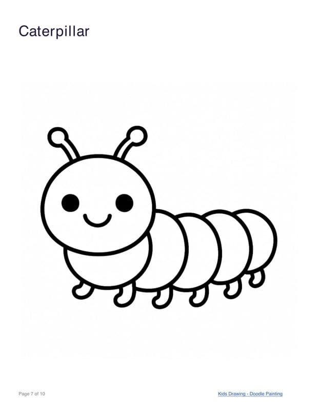 Caterpillar coloring page