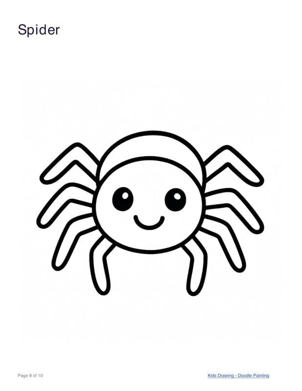 Spider coloring page