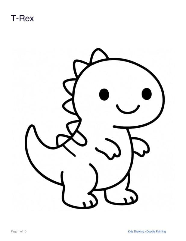 T-Rex coloring page