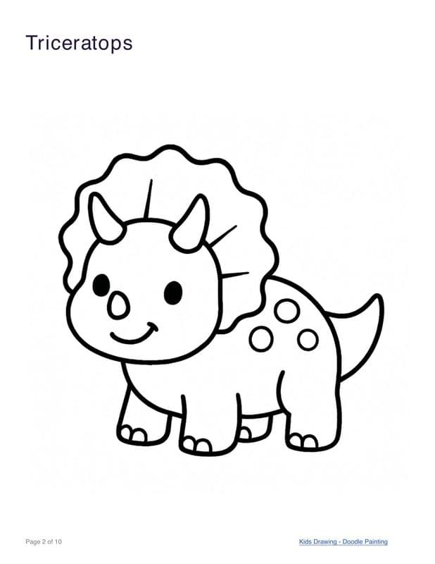 Triceratops coloring page