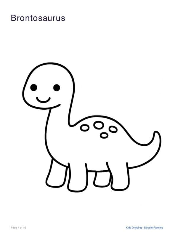 Brontosaurus coloring page