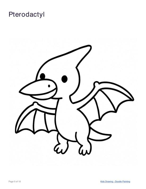 Pterodactyl coloring page