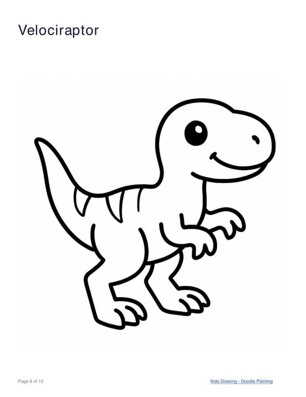 Velociraptor coloring page