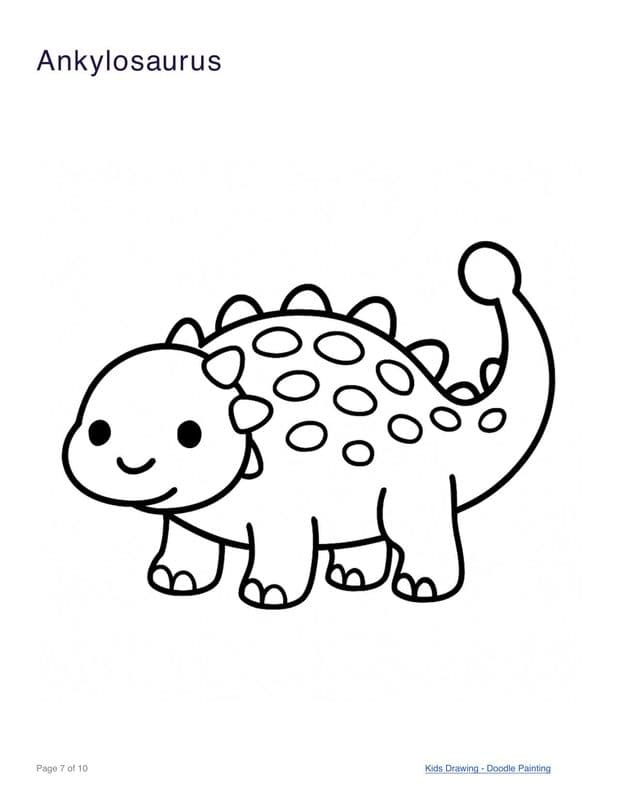 Ankylosaurus coloring page