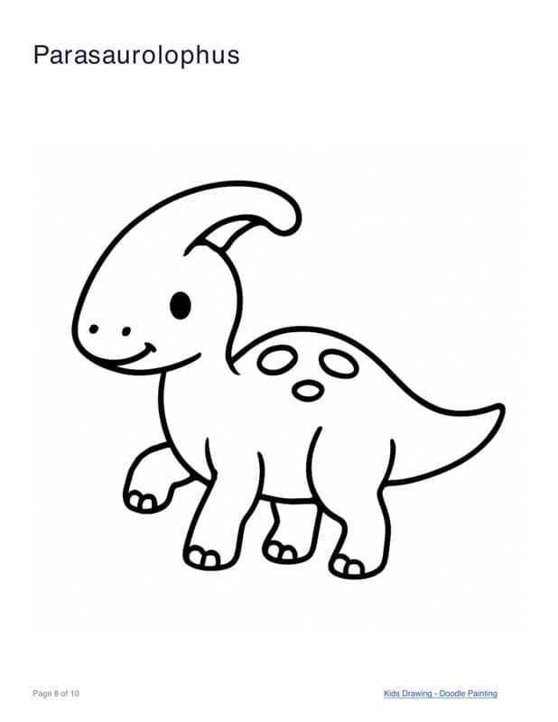 Parasaurolophus coloring page