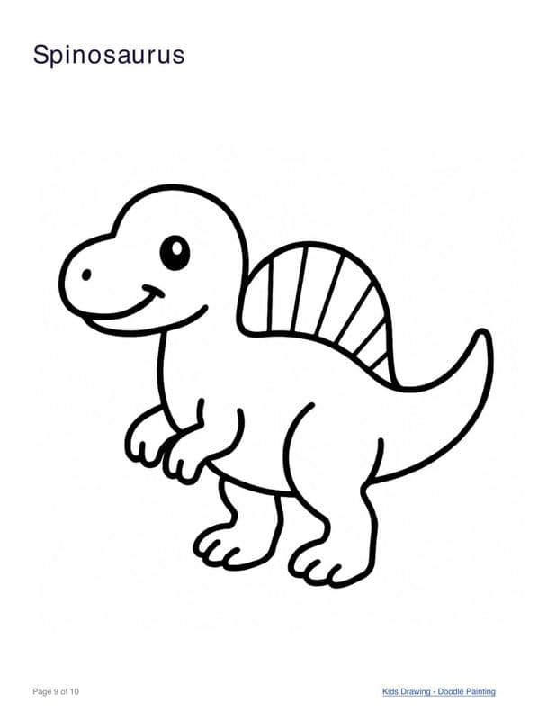 Spinosaurus coloring page