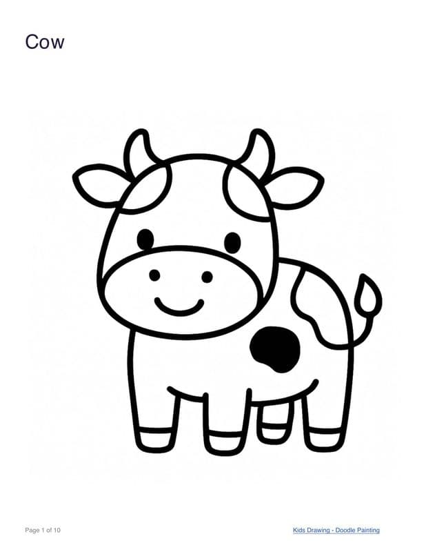 Cow coloring page