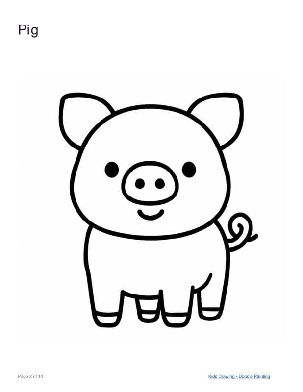 Pig coloring page