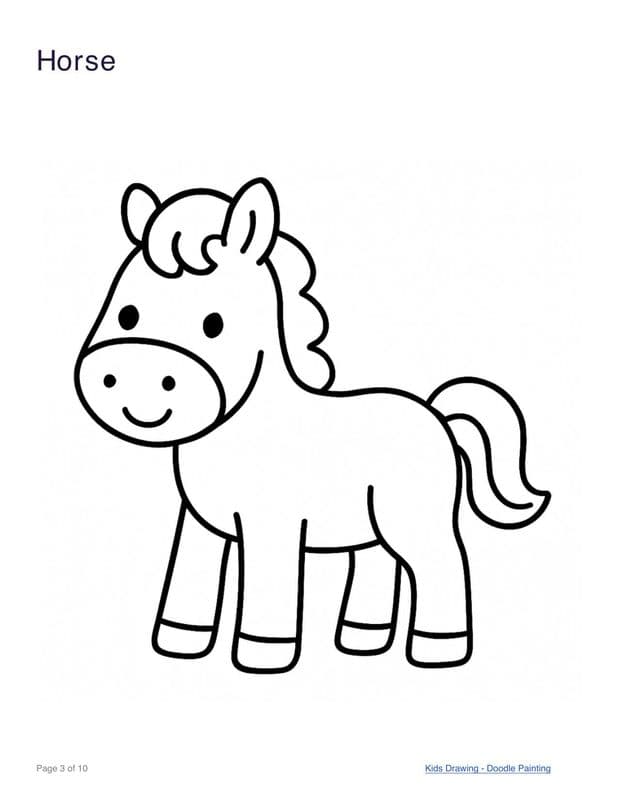 Horse coloring page