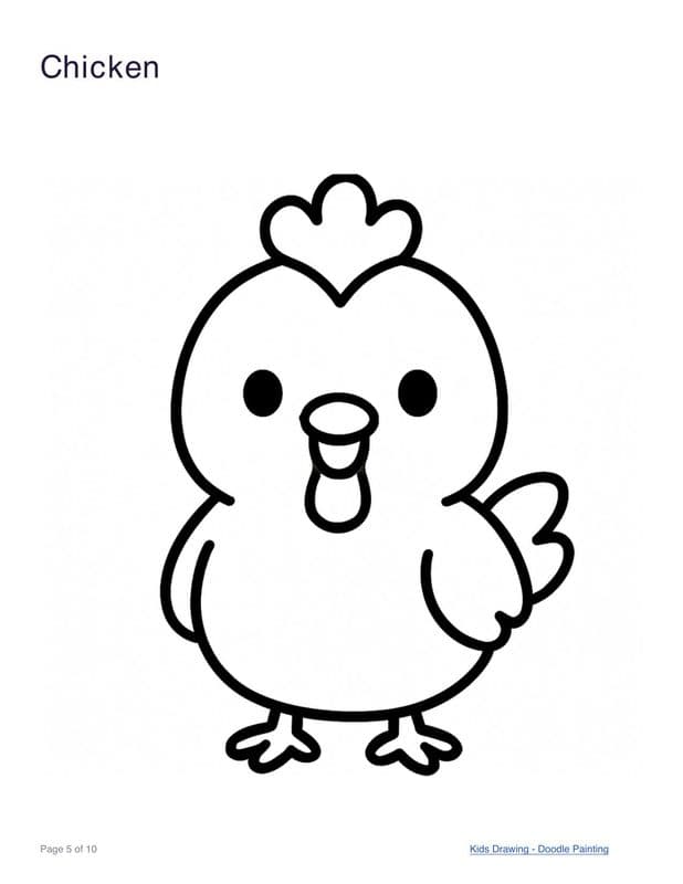 Chicken coloring page