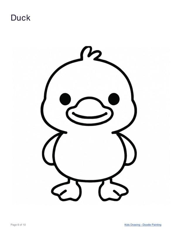 Duck coloring page