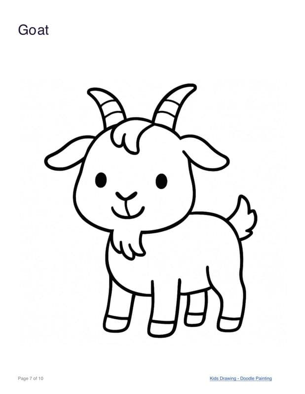 Goat coloring page