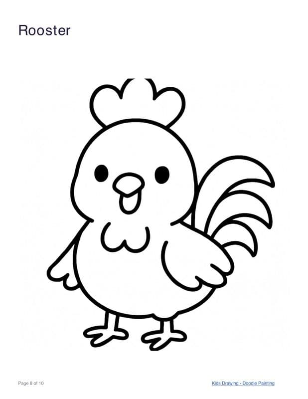 Rooster coloring page