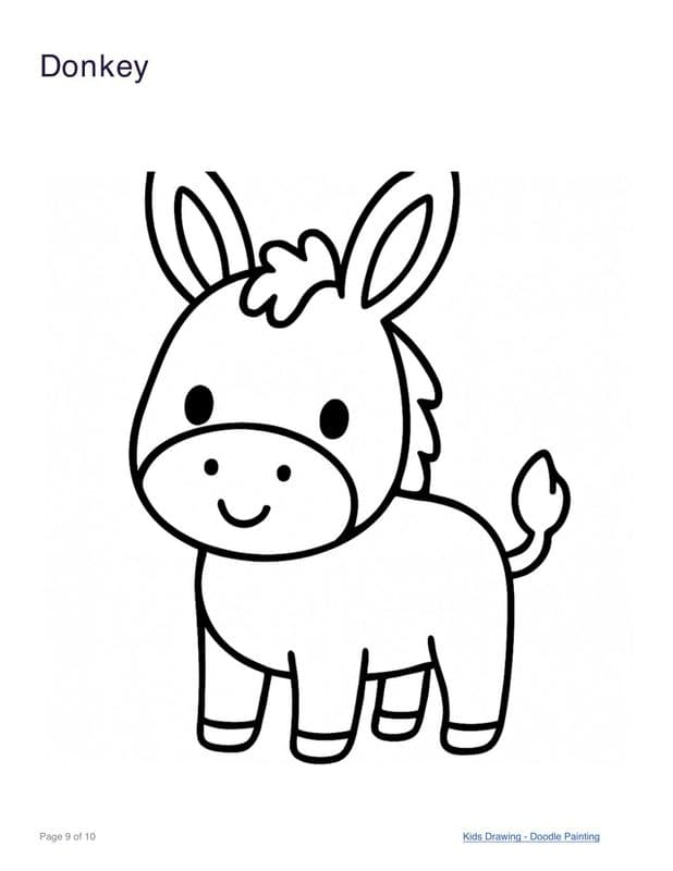 Donkey coloring page