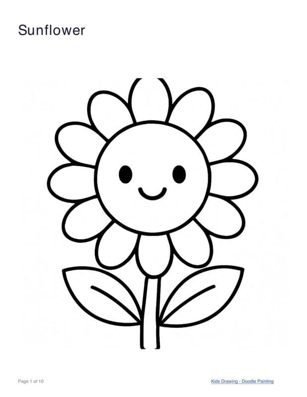 Sunflower coloring page