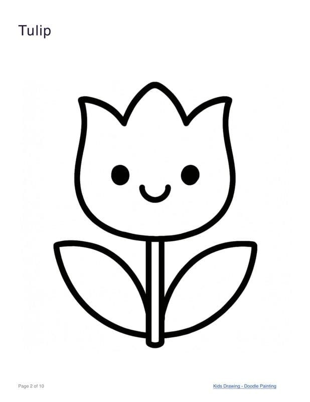 Tulip coloring page