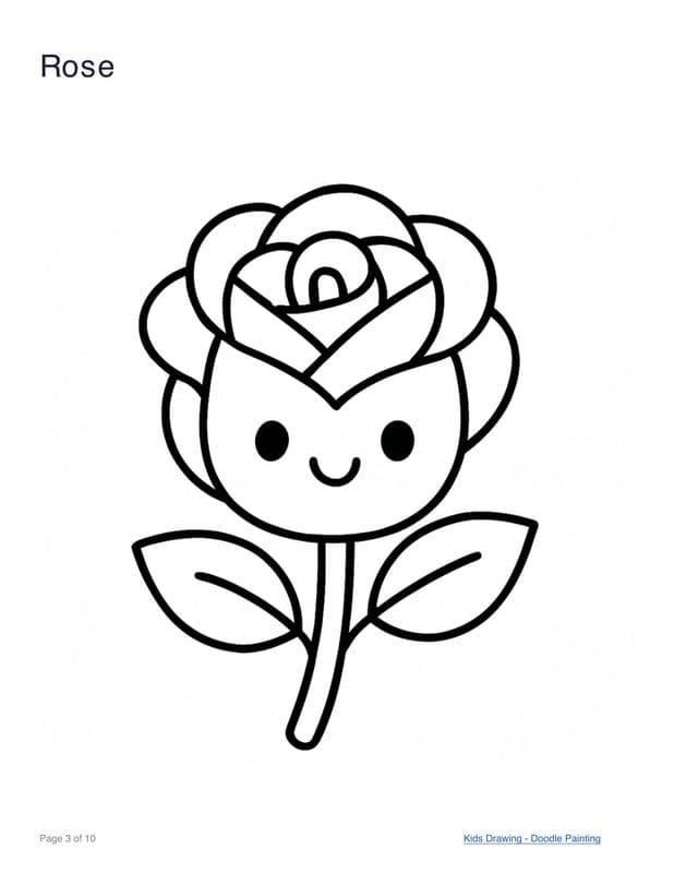 Rose coloring page