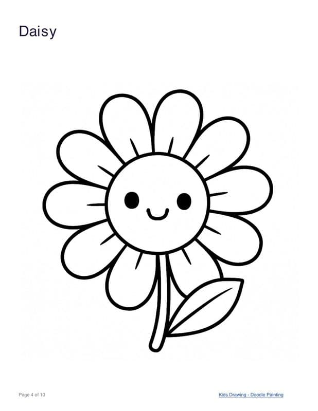 Daisy coloring page
