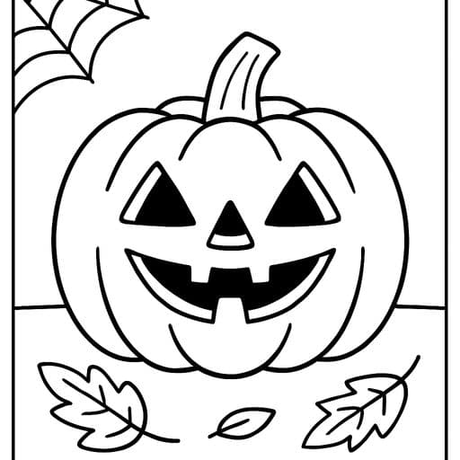 Carving a pumpkin coloring page