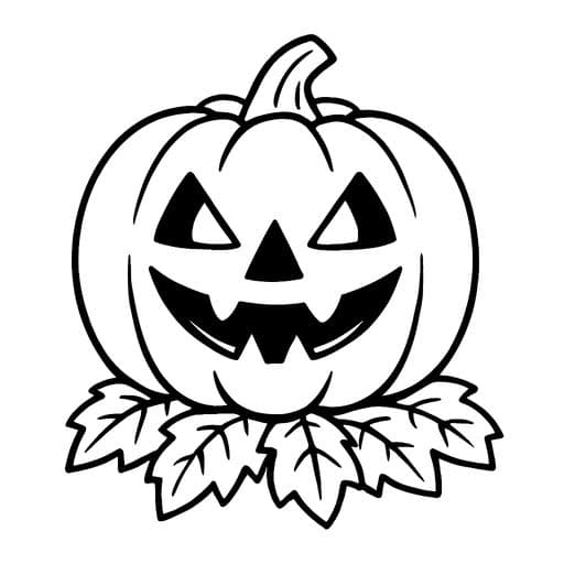 Pumpkin with candle-lit star-shaped eyes coloring page