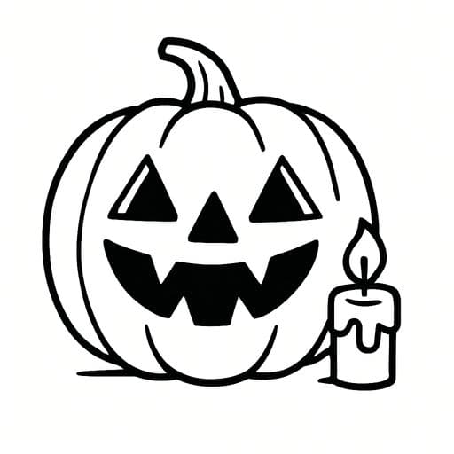 Wheelbarrow full of carved pumpkins coloring page