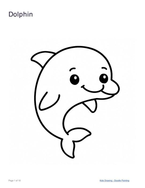 Dolphin coloring page