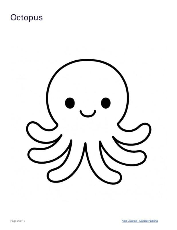Octopus coloring page