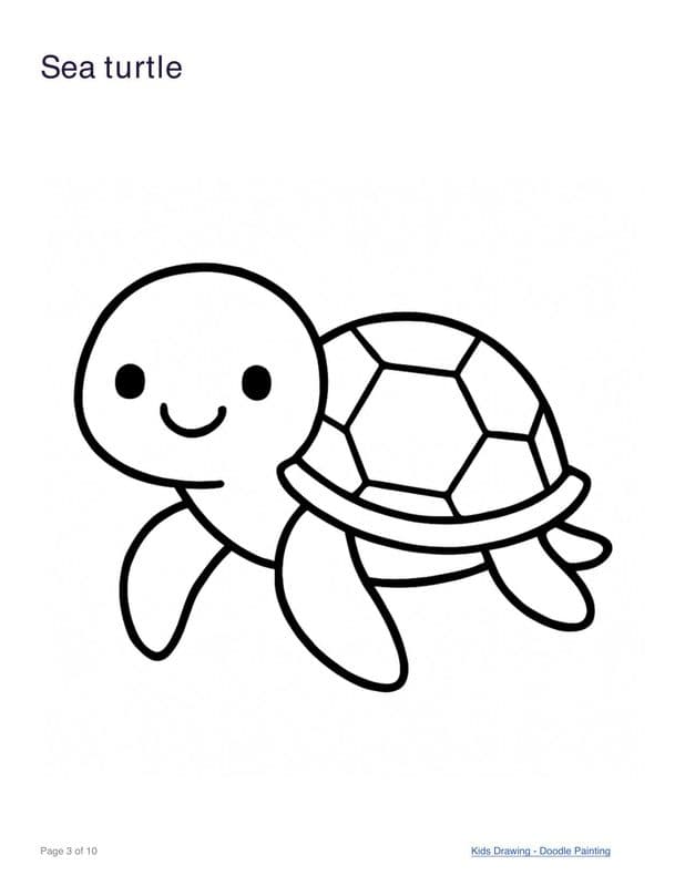 Sea turtle coloring page