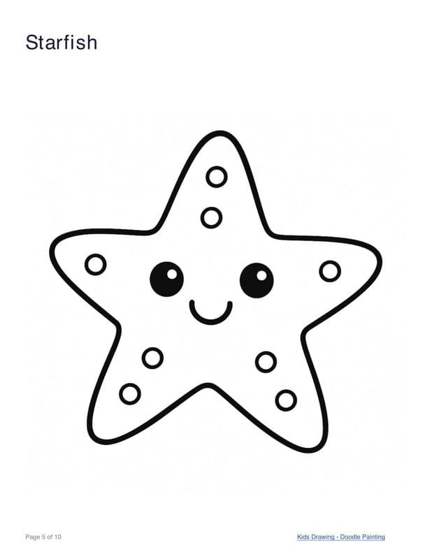 Starfish coloring page