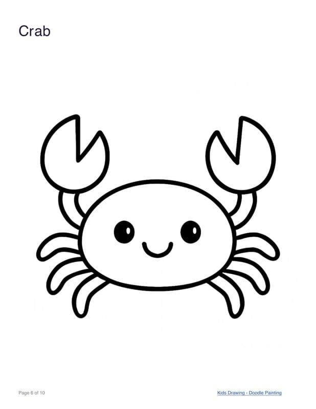 Crab coloring page