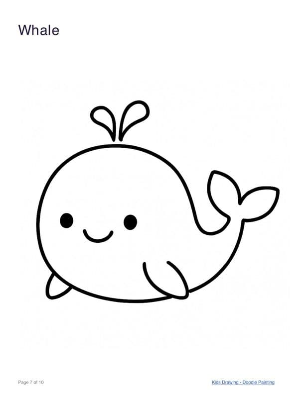 Whale coloring page