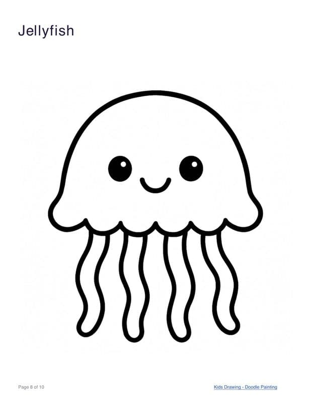 Jellyfish coloring page