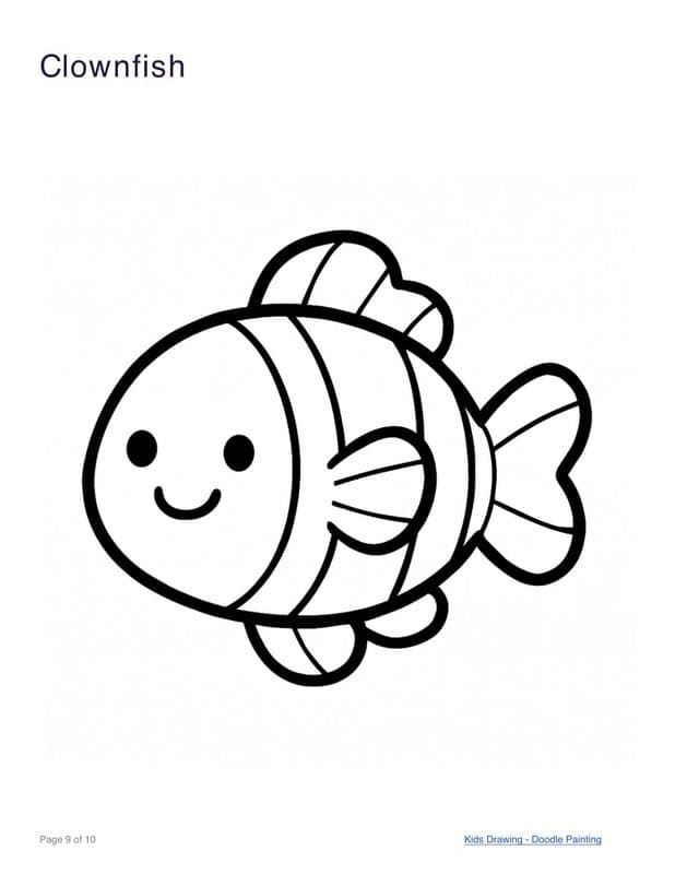 Clownfish coloring page
