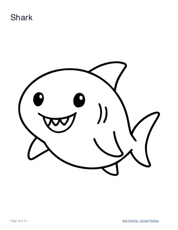 Shark coloring page