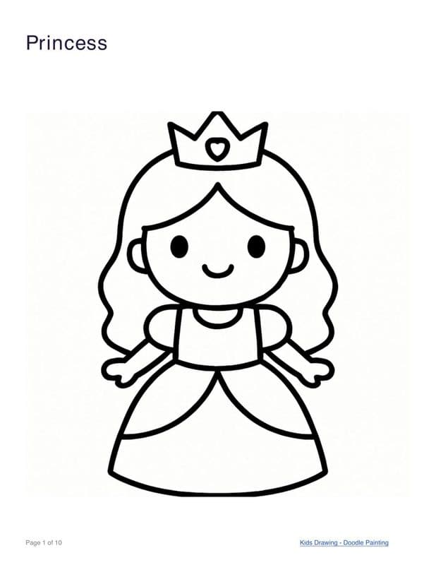 Princess coloring page