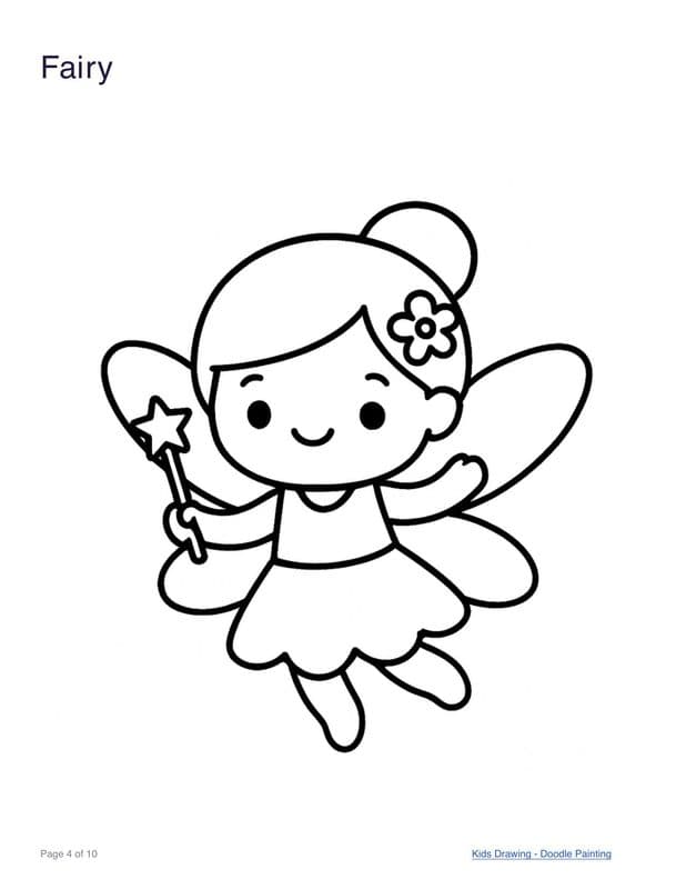 Fairy coloring page