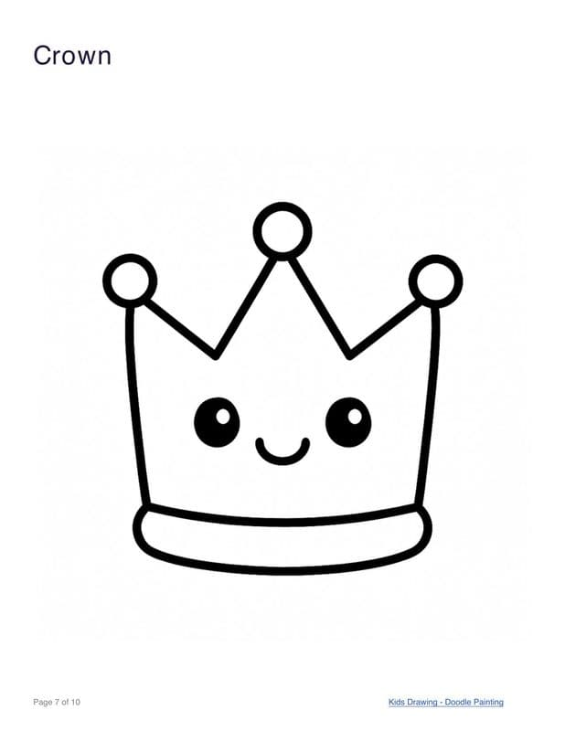 Crown coloring page