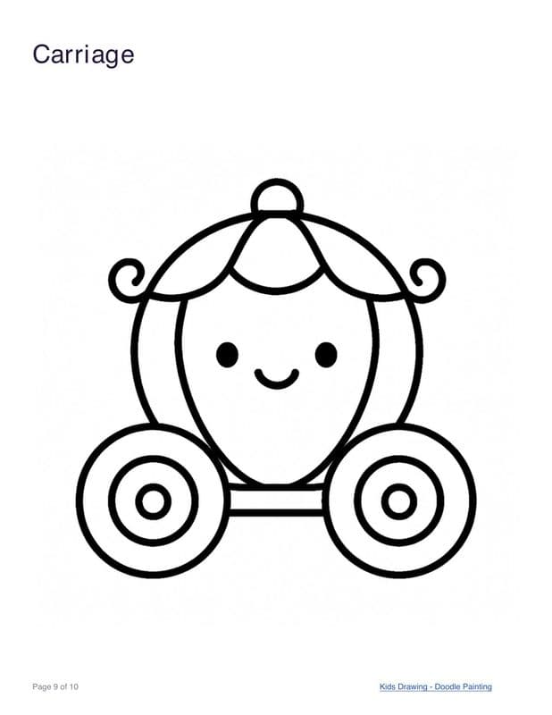 Carriage coloring page