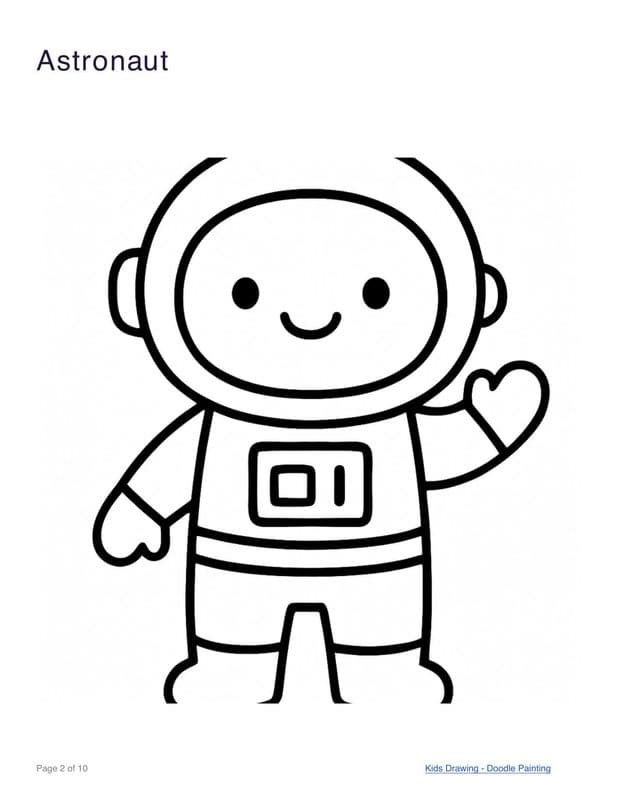 Astronaut coloring page