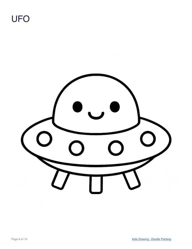 UFO coloring page